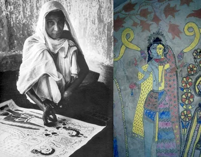 sita devi was making mithila penting