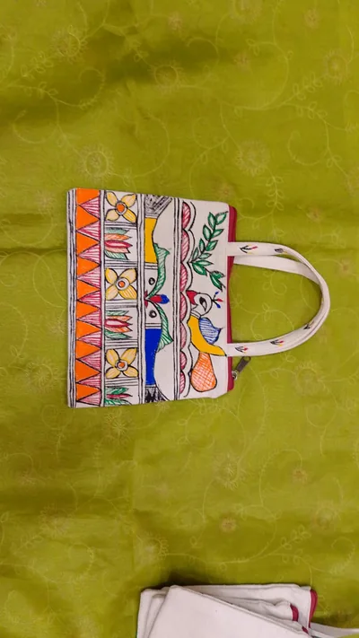 Pure small canvas, cotton ladies bag