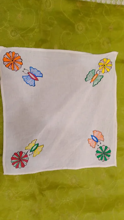 Pure Nepali cotton hanky Mithila panting art 20