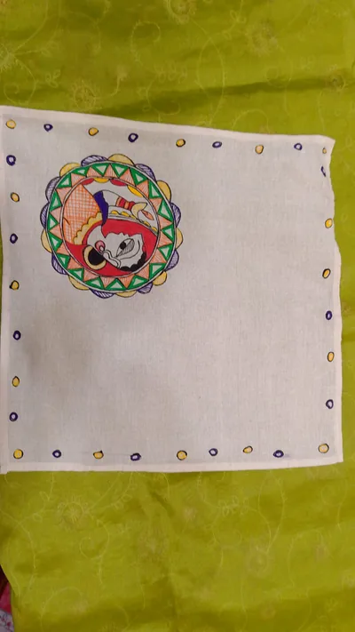 Pure Nepali cotton hanky Mithila panting art 38