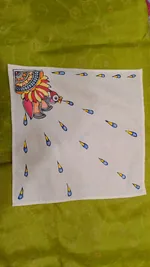 Pure Nepali cotton hanky Mithila panting art 9 thumbnail
