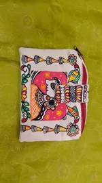 Pure canvas cotton small bag Mithila Panting Art thumbnail