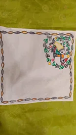 Pure Nepali cotton hanky Mithila panting art 24 thumbnail