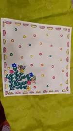 Pure Nepali cotton hanky Mithila panting art 36 thumbnail