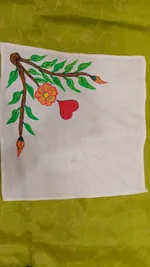 Pure Nepali cotton hanky Mithila panting art 39 thumbnail
