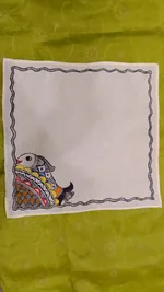 Pure Nepali cotton hanky Mithila panting art 41 thumbnail