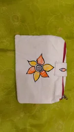 Pure canvas cotton small bag Mithila Panting Art thumb 1