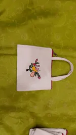 Pure small canvas, cotton ladies bag thumb 1