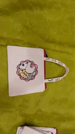 Pure canvas cotton small bag Mithila Panting Art thumb 1