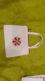 Pure canvas cotton small bag Mithila Panting Art thumb 1