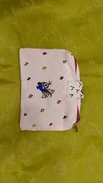 Pure canvas cotton small bag Mithila Panting Art thumb 1