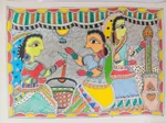 Three women in traditional attire preparing or serving food thumb 2